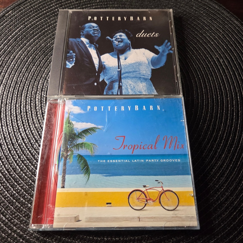 Pottery Barn CD Lot Duets Tropical Mix Latin Party Grooves Jazz Soul 2-Disc Set